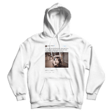 Barack Obama happy birthday Michelle tweet on a white hoodie from Tee Tweets