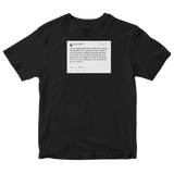 Barack Obama young people lead tweet on a black t-shirt from Tee Tweets