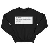 Jaylen Brown do you really die if ideas live forever tweet on a black crewneck sweater from Tee Tweets