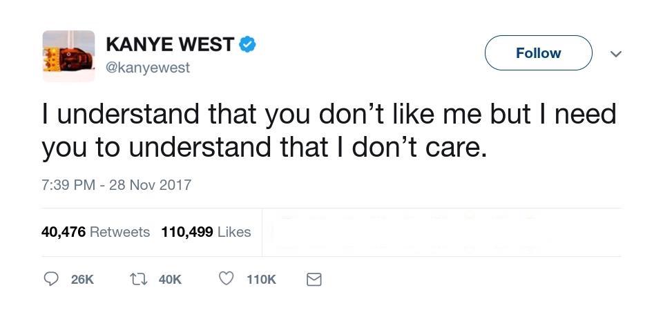 Kanye West - &ldquo;You Don&rsquo;t Like Me But I Don&rsquo;t Care&rdquo; shirts | Tee Tweets