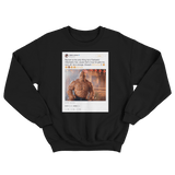 LeBron James Eminem Line in the Sand lyrics tweet on a black crewneck sweater from Tee Tweets