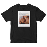 LeBron James Eminem Line in the Sand lyrics tweet on a black t-shirt from Tee Tweets