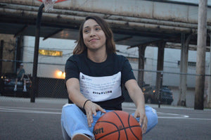 TeeTweets-model-wearing-Joel-Embiid-funny-tweet-shirt-black