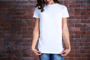 TeeTweets-model-wearing-blank-custom-tweet-shirt