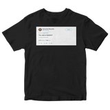 Alessandra Mussolini tells Jim Carrey he is a bastard tweet on a black t-shirt from Tee Tweets