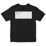 Ariana Grande but I love you tweet on a black t-shirt from Tee Tweets