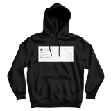 Ariana Grande love u tweet on a black hoodie from Tee Tweets