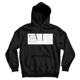 Ariana Grande love u the most tweet on a black hoodie from Tee Tweets