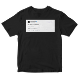 Arian Grande my dick is in flames tweet on a black t-shirt from Tee Tweets