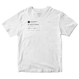 Arian Grande my dick is in flames tweet on a white t-shirt from Tee Tweets