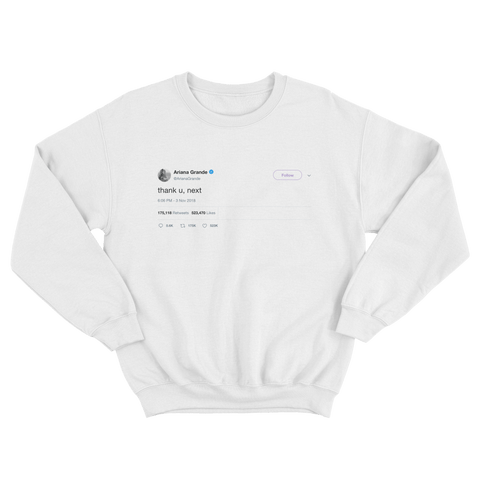 Thank you next sales crewneck