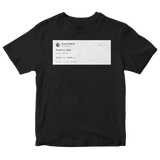 Ariana Grande thank u next tweet on a black t-shirt from Tee Tweets