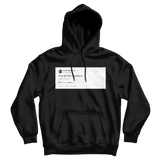 Ariana Grande what the fuck is going on tweet on a black hoodie from Tee Tweets