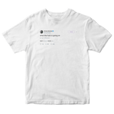 Ariana Grande what the fuck is going on tweet on a white t-shirt from Tee Tweets