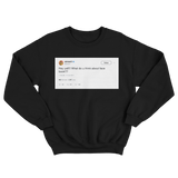 Ashanti hey y'all what do you think of Facebook tweet on a black crewneck sweater from Tee Tweets