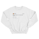 Ashanti hey y'all what do you think of Facebook tweet on a white crewneck sweater from Tee Tweets