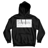 Barack Obama back on the original handle tweet on a black hoodie from Tee Tweets