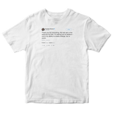 Barack Obama believe in your ability to create change tweet on a white t-shirt from Tee Tweets