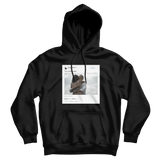 Barack Obama four more years tweet on a black hoodie from Tee Tweets