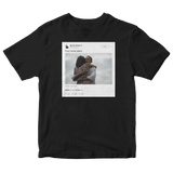 Barack Obama four more years tweet on a black t-shirt from Tee Tweets