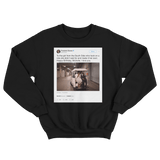 Barack Obama happy birthday Michelle tweet on a black crewneck sweater from Tee Tweets