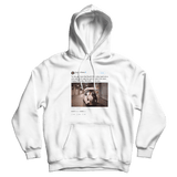 Barack Obama happy birthday Michelle tweet on a white hoodie from Tee Tweets