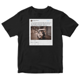 Barack Obama happy birthday Michelle tweet on a black t-shirt from Tee Tweets