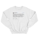 Barack Obama inspired by the youth tweet on a white crewneck sweater from Tee Tweets