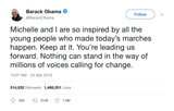 Barack Obama inspired by the youth tweet from Tee Tweets