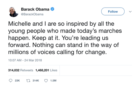 Barack Obama inspired by the youth tweet from Tee Tweets