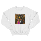 Barack Obama Merry Christmas tweet on a white crewneck sweater from Tee Tweets