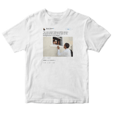 Barack Obama no one is born hating skin color tweet on a white t-shirt from Tee Tweets