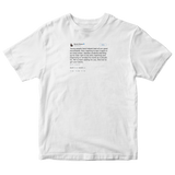 Barack Obama young people lead tweet on a white t-shirt from Tee Tweets