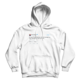 Bernie Sanders Donald Trump is an idiot tweet on a white hoodie from Tee Tweets