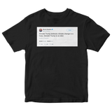 Bernie Sanders Donald Trump is an idiot tweet on a black t-shirt from Tee Tweets