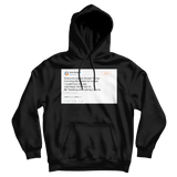 Bette Midler Donald Dump poem tweet on a black hoodie from Tee Tweets