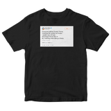 Bette Midler Donald Dump poem tweet on a black t-shirt from Tee Tweets