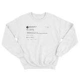 Bobby Moynihan you a dummy Donald Trump Jr. tweet on a white crewneck sweater from Tee Tweets