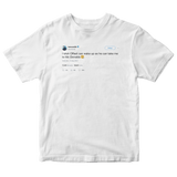 Cardi B wake up Offset to go to McDonalds tweet on a white t-shirt from Tee Tweets