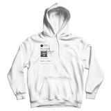 Donald Glover this is America tweet on a white hoodie from Tee Tweets