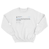 Chrissy Teigen John Legend mom and dad on Twitter tweet on a white crewneck sweater from Tee Tweets