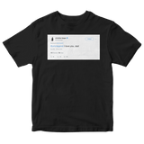 Chrissy Teigen I love you dad to John Legend tweet on a black t-shirt from Tee Tweets
