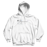 Customize and create your own Twitter tweet top on a white hoodie from Tee Tweets