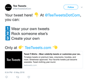 Customize and create your own Twitter tweet from Tee Tweets
