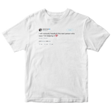 Daniel Tosh viciously headbut I'm keeping it 100 tweet on a white t-shirt from Tee Tweets