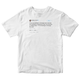 Donald Trump Chicago violence sending in federal help white tweet shirt