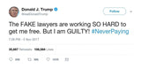 Donald Trump fake lawyers tweet from Stephen Colbert show
