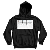 Donald Trump tweet about the mainstream media on a black hoodie from Tee Tweets