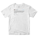 Donald Trump tweet about the mainstream media on a white t-shirt from Tee Tweets