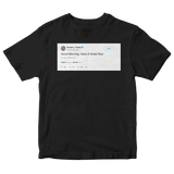 Donald Trump good morning have a great day tweet on a black t-shirt from Tee Tweets